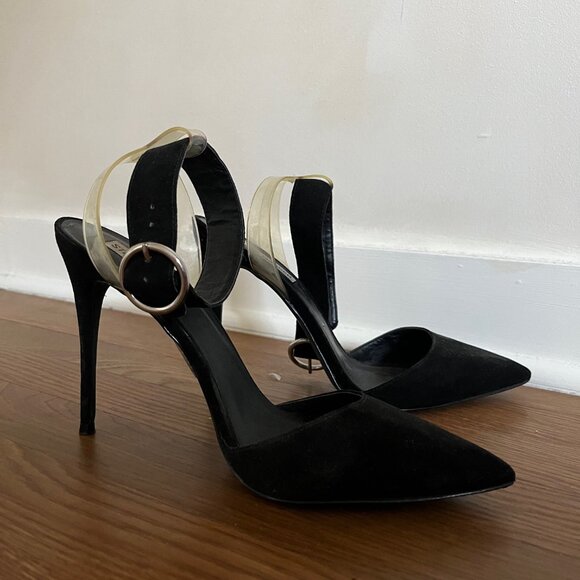 Steve Madden Diva Black Suede Heels – Size 8.5 - Picture 4 of 5